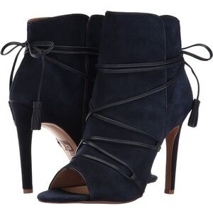 Joe’s “Halsey” leather suede heels navy blue⚜️